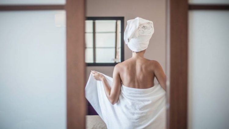 How many times after shower do you use the same towel to wipe your body?