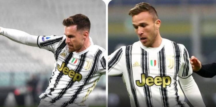 Ramsey and Arthur with suitcases in hand, leaving Juventus a matter of days!