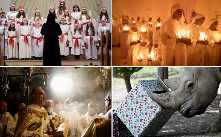 The world celebrates Christmas, in the photo gallery