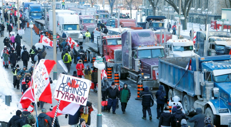 Protests against compulsory vaccination continue in Ottawa