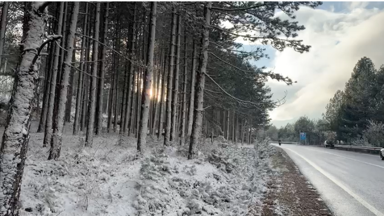 All white, stunning snow views in Bulqiza
