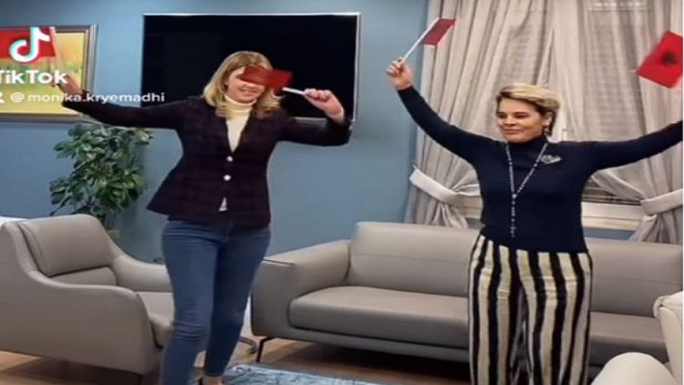 Monika Kryemadhi joins the “ProfaChallenge” challenge / Jumps with the red and black flag