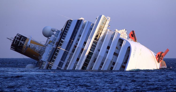 10th anniversary of the Giglio / Crocera Costa Concordia disaster overturned off the island in Italy, 32 people drowned