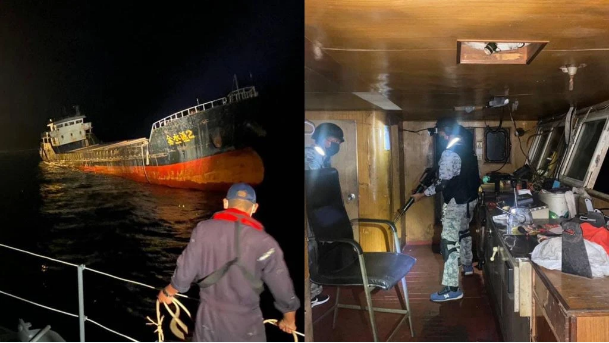 The ‘ghost’ ship with no one on board is found sailing in the waters of Thailand (photos)