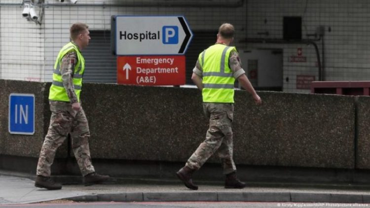 The British Army is sending about 200 troops to support London hospitals