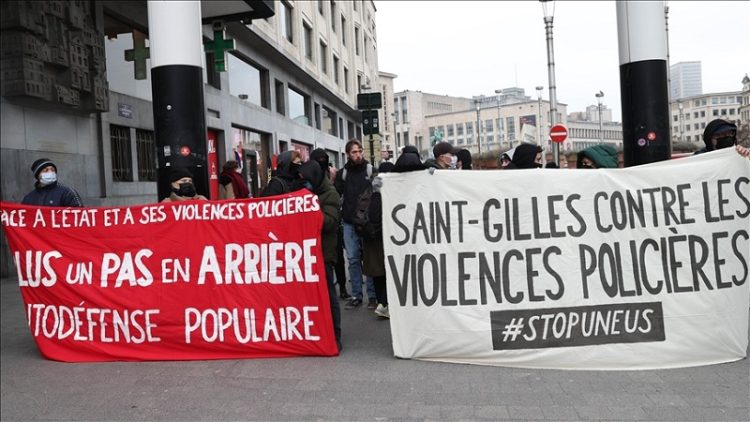 Protest against police violence in Brussels