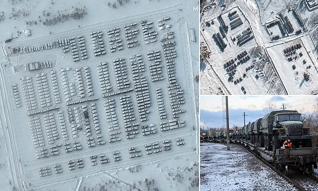 Satellite evidence of Russian military accumulation on border with Ukraine after Western invasion (photos)