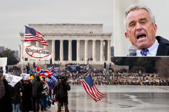 R. Kennedy Jr. criticized after mentioning Anne Frank in the rally against forced vaccination in Washington (photos)