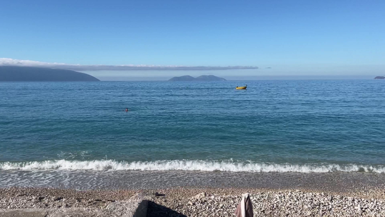 Beach on the first day of the year / When wishes for prosperity and health come from the sea