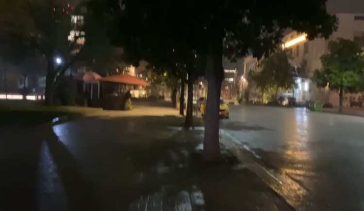 Photos and videos / Storm and hail in Tirana, images