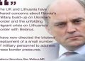 The UK sends troops to the Lithuania-Belarus border