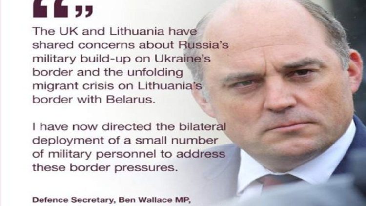 The UK sends troops to the Lithuania-Belarus border