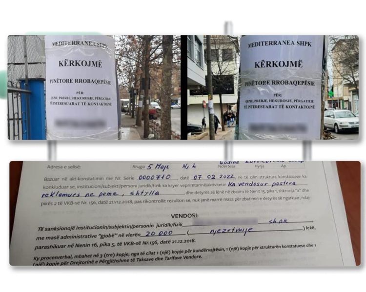 PHOTOS / Posters and advertisements in the columns; The Municipality of Tirana imposes fines for the vandalists of common areas in the capital