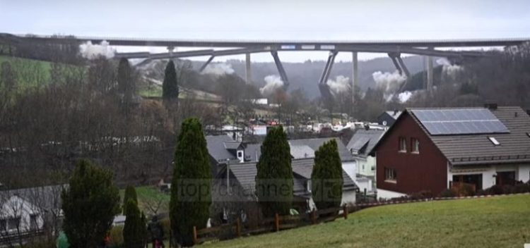 120 kilograms of explosives, the bridge in Germany is destroyed