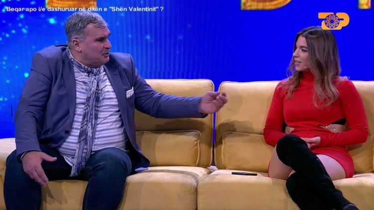 Which Albanian moderator would you like to spend Valentine on?  How does Kujtim Gjuzi answer