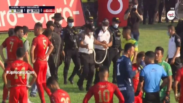 Horror on the green field, the snake a few meters tends to bite the players