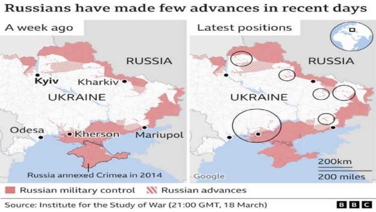 Map / How far the Russians have advanced in Ukraine