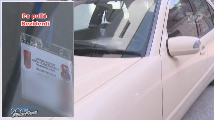 ‘Law and Maliqi’ / Police officers, private vehicles with foreign license plates and black windows, park illegally