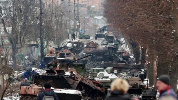 Images / Russian convoy burned by Ukrainian resistance