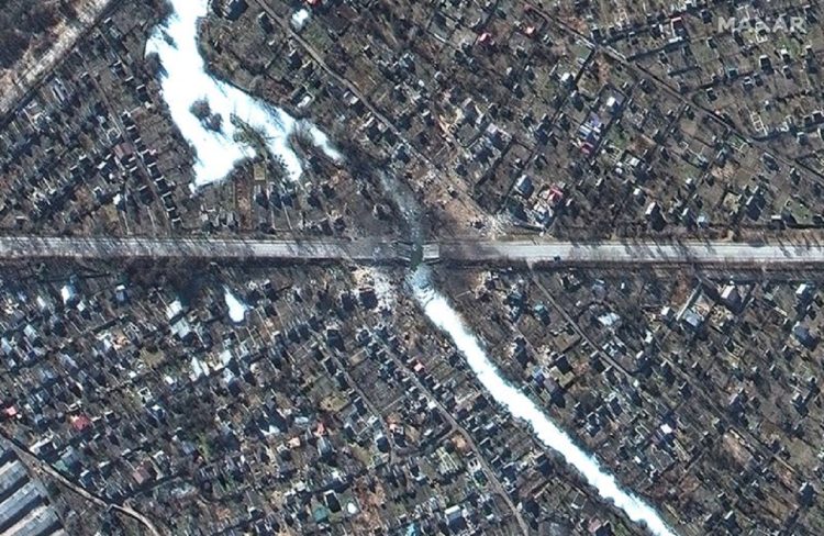 VIEWS / Satellite images show destruction caused by Russian attacks in areas north of Kiev