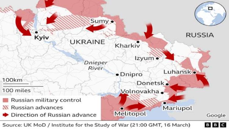How far have the Russians advanced in Ukraine?