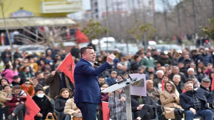 By-elections on March 6, Balla at the closing meeting of the election campaign in Lushnje
