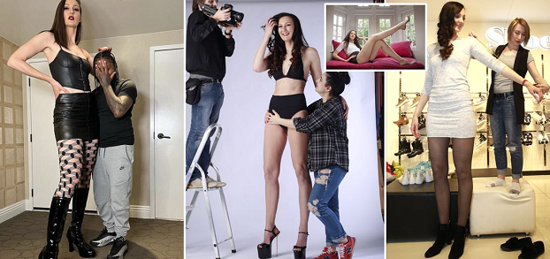 The tallest model in the world confesses the problems to find loved ones from the ‘terrifying’ height of 2.1m (photos)