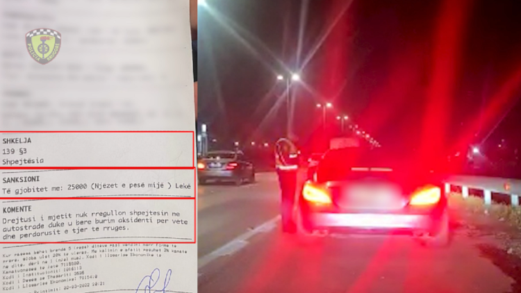 Speed maneuvers on the Tirana-Durrës highway at the peak of traffic, the police block the “BMW”