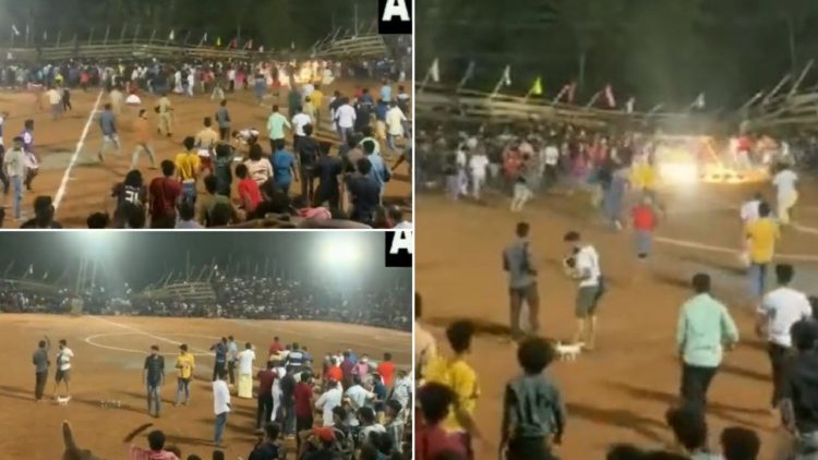 Horror scenes in India!  Overcrowded grandstand collapses, 225 injured