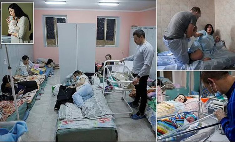 Wartime East / Views from Kiev, the basement turns into a maternity ward for pregnant women