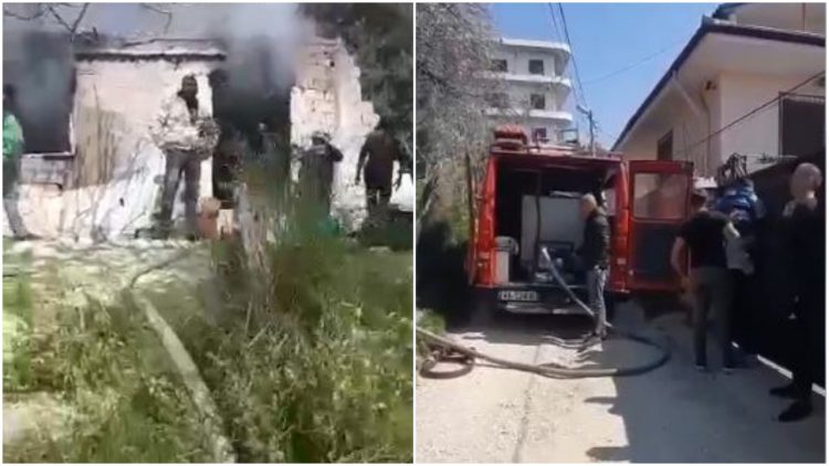 The apartment in Vlora is on fire, the cause was an electric spark