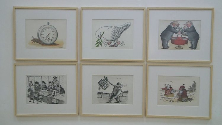 Exhibition of Ukrainians / Cartoons about war and peace, displayed in the Art Gallery