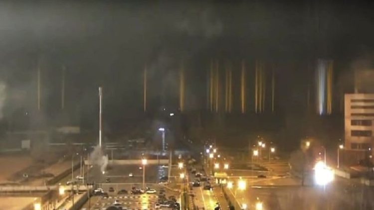 Russian troops detonate ammunition at the Zaporizhzhya power plant