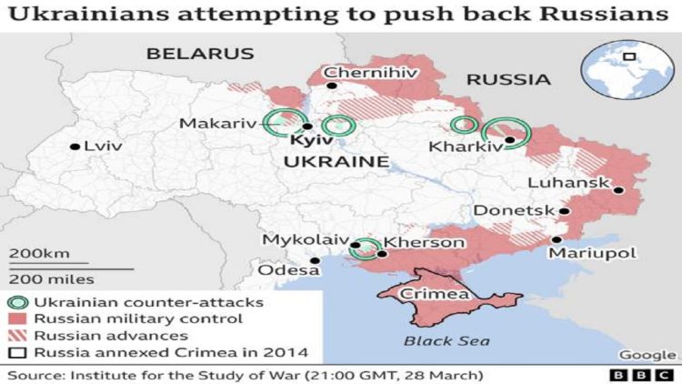 Russia launches withdrawal of some military forces from areas around Kiev