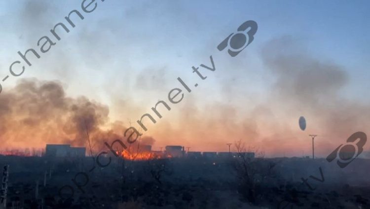 Large fire in Tale of Lezha, flames are spreading from the wind