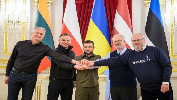 The presidents of Poland, Lithuania, Latvia and Estonia meet Zelenskyn in Kiev