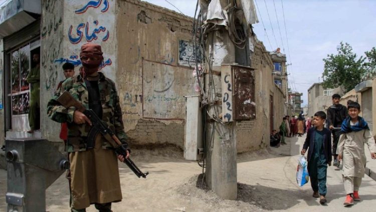 A bomb blast near a mosque in Kabul has killed at least 12 people