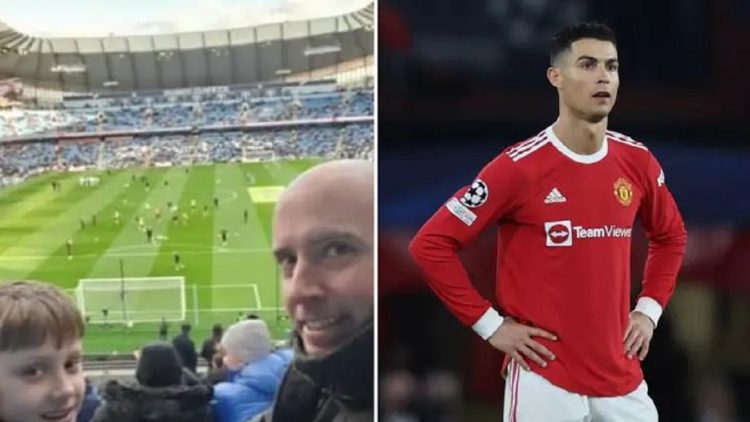 The father spends over 3000 pounds for his son to see Ronaldo in the match, but the footballer is missing