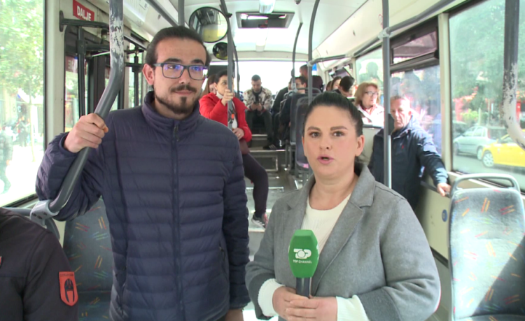 Tirana, a digital map for bus stations at each station, is scanned with a mobile phone