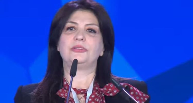 Jozefina Topalli in tears for returning to PD!  Addresses the Assembly: We were used to victory ..