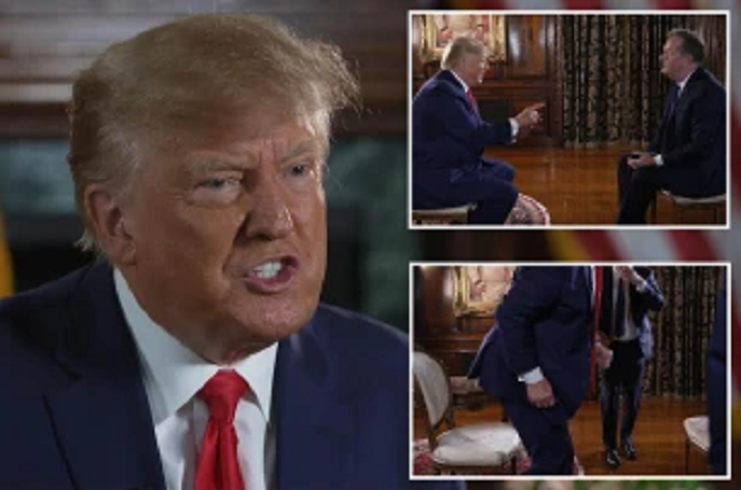 Trump leaves interview with British journalist when provoked for elections, claims manipulation of images (photos)