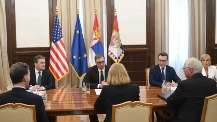 Vucic and Bernabic talk to Donfried about Kosovo-Serbia dialogue