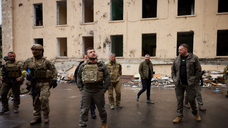 President Zelensky on the front lines in Kharkiv