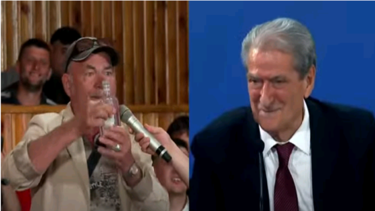 Video / Democrat pulls out a bottle of brandy in a meeting with Berisha in Berat: I am not a drunkard, give Rama a trust from me…