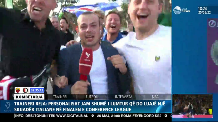 “Tirana a love”, Dutch fans celebrate with the journalist