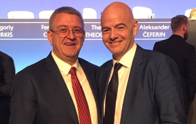 FIFA President Gianni Infantino congratulates Tirana on the champion title, also describes the development of local football