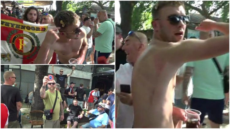 Feyenoord fan with his head stitched after clashing with police