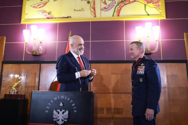 Rama honors NATO Commander Wolters: Your nation is growing day by day
