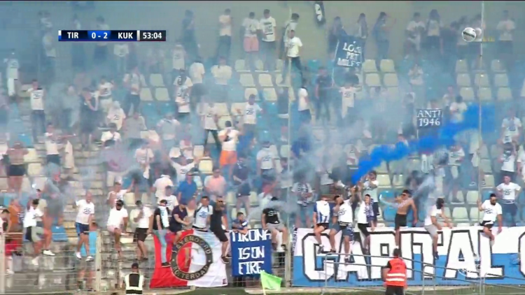 Lost the Conference League trophy, Feynoord fans celebrate with Tirana in “Selman Stërmasi”