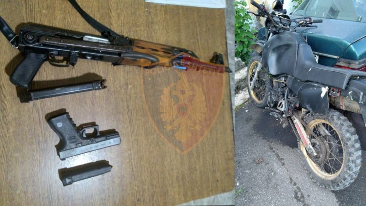 He abandoned the engine and avoided the police, arresting the 22-year-old who was carrying a firearm